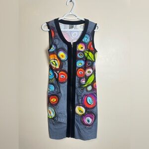 Dolcezza Size S Colorful Sleeveless Dress